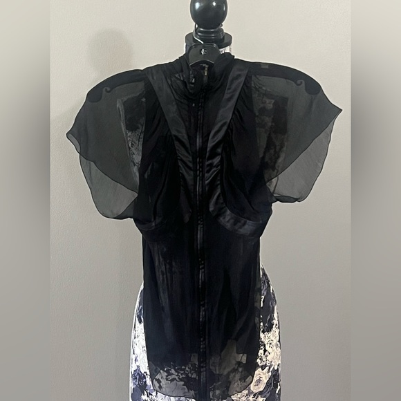 PRADA Black Sheer Silk Blouse Top - Picture 7 of 15